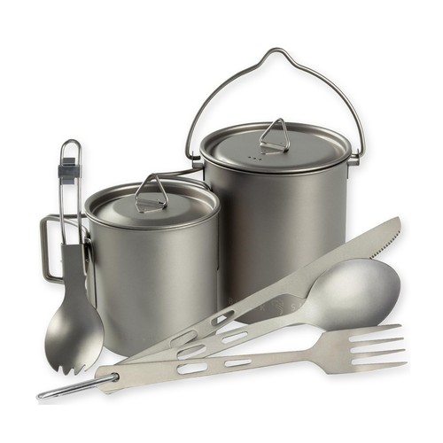 Camping kochgeschirr titan set - kochgeschirr,