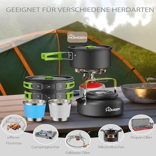 Camping kochgeschirr set - kochgeschirr, aus