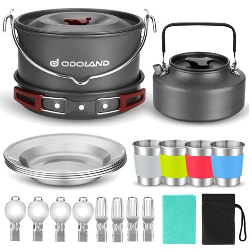 Camping geschirr set - camping, kochtopf